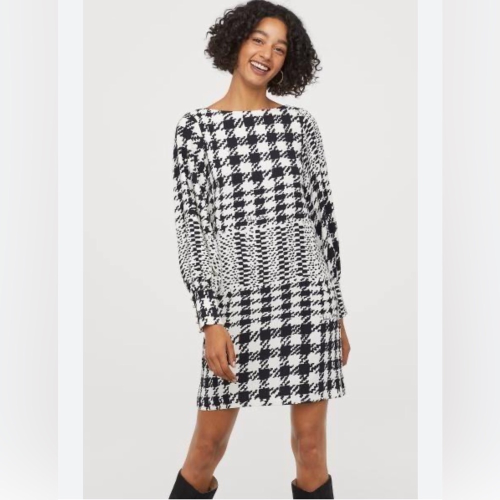 H&M x Richard Allen Houndstooth Shift Dress